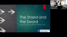 Title slide of The Shield and the Sword Presentation