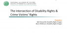 Training Title Slide: Intersection of Disability Rights and Crime Victims' Rights