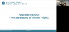 Title slide of Appellate Review: The Cornerstone of Victims' Rights presentation